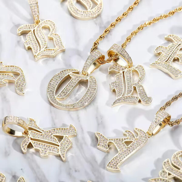 Old English Letter Pendant